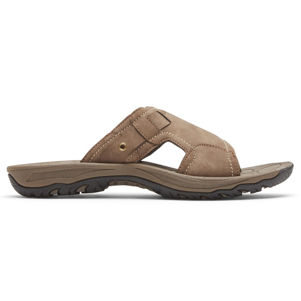 Rockport Hayes Slide - Mens Sandals - Taupe - NZ (LNB-483029)